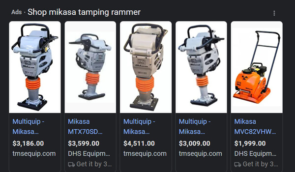 Mikasa tamping rammers